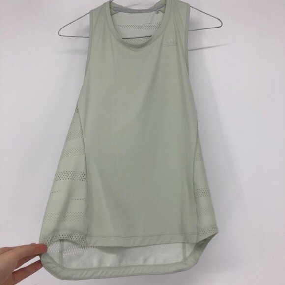 Adidas mint pastel green muscle tank laser cut back - Picture 8 of 13